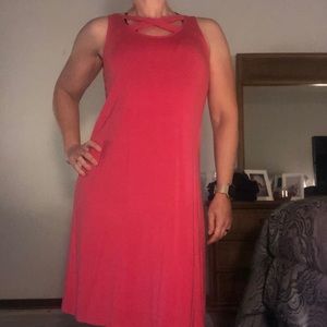 Pink Cross-Front dress